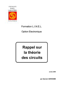 Rappel sur la théorie des circuits