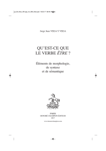 QU`EST-CE QUE LE VERBE ÊTRE ?