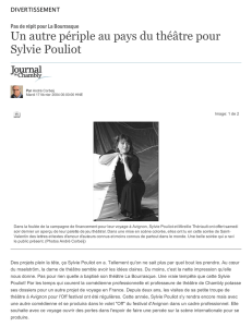 Un autre périple au pays du théâtre pour Sylvie Pouliot