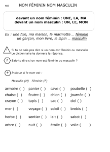 NOM FÉMININ NOM MASCULIN