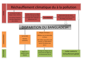 DISPARITION DU BANGLADESH Réchauffement climatique