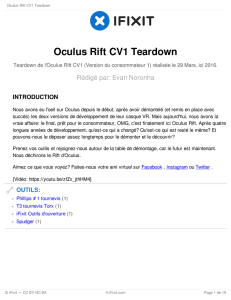 Oculus Rift CV1 Teardown