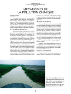 Chapitre 34 – Mécanismes de la pollution chimique