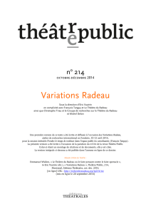 Emmanuel Wallon - Groupe de recherches sur le Théâtre du Radeau