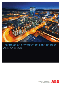 Technologies novatrices en ligne de mire ABB en Suisse