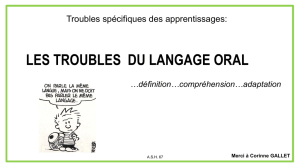 Troubles spécifiques du langage oral