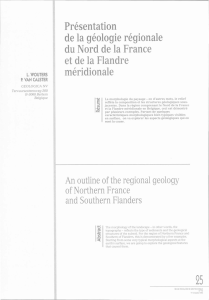 Présentation de la géologie régionale du Nord de la France et de la