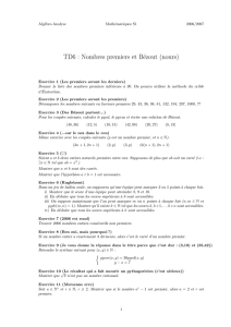TD6 : Nombres premiers et Bézout (nours)