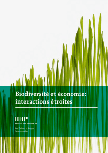 Biodiversité et économie: interactions étroites
