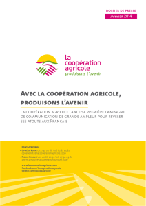 Avec la coopération agricole, produisons l`avenir