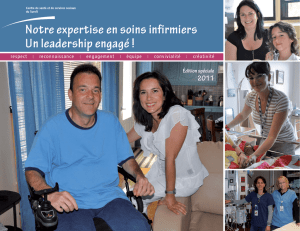 Notre expertise en soins infirmiers Un