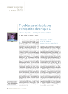 Troubles psychiatriques et hépatite chronique C