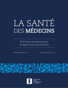 La santé des médecins