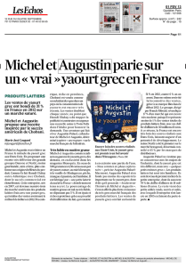 Michel et Augustin parie sur un « vrai » yaourt grec en France