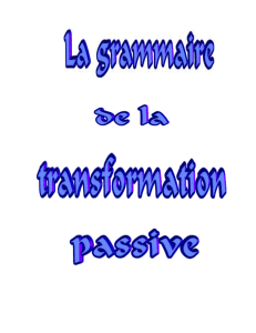 La grammaire de la transformation passive