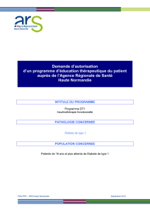 Demande d`autorisation du programme