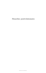 Monarchies postrévolutionnaires – 1814-1848