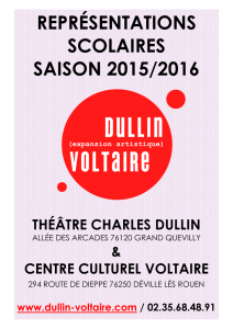 représentations scolaires saison 2015/2016 théâtre - Dullin
