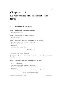 Chapitre 6 Le théorème du moment ciné