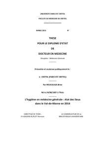 THESE POUR LE DIPLOME D`ETAT DE DOCTEUR EN