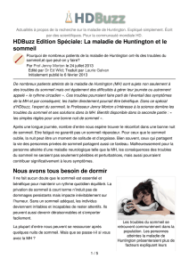 HDBuzz Edition Spéciale: La maladie de Huntington et le sommeil