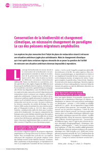 Conservation de la biodiversité et changement climatique, un