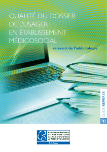 qualité du dossier de l`usager en établissement médicosocial