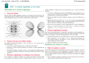 ICE1 - Le champ magnétique et son action