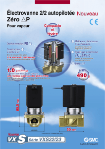 Électrovanne 2/2 autopilotée Zéro ΔP Pour vapeur