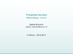 Probabilités discrètes - Mathématiques - Cours 2
