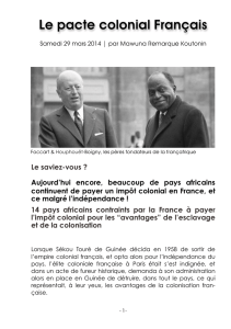 Le pacte colonial Français - Fichier