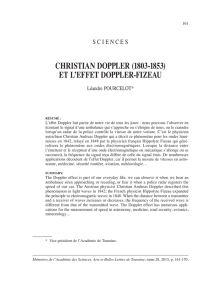 christian doppler (1803-1853) et l`effet doppler-fizeau