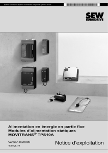 Notice d`exploitation Modules d`alimentation statiques MOVITRANS