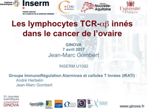 Les lymphocytes TCR-αβ innés dans le cancer de l`ovaire