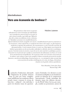 Vers une économie du bonheur