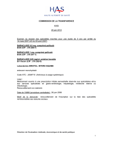 COMMISSION DE LA TRANSPARENCE AVIS 20 juin 2012 Examen