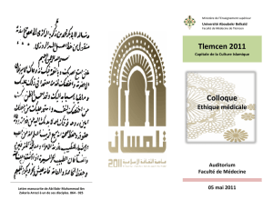 Tlemcen 2011 Colloque