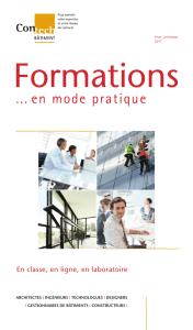 Formations - Contech Bâtiment