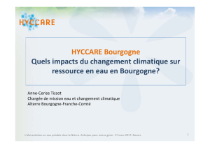 HYCCARE Bourgogne Quels impacts du changement climatique sur
