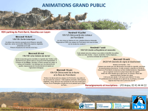 Programme d`animations pédagogiques sur la Réserve Naturelle