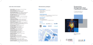 Perspectives thérapeutiques dans l`insuffisance cardiaque