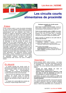 Les circuits courts alimentaires de proximité