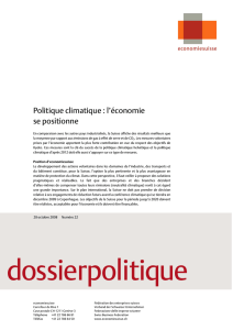 Politique climatique : l`économie se positionne