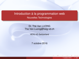 Introduction à la programmation web