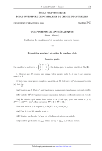 1/3 COMPOSITION DE MATHÉMATIQUES Répartition modulo 1 de
