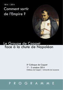 Le Groupe de Coppet face à la chute de Napoléon Comment sortir
