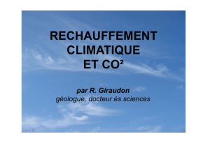 RECHAUFFEMENT CLIMATIQUE ET CO²