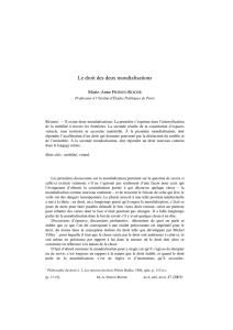 Le droit des deux mondialisations