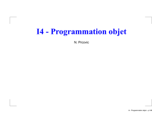 I4 - Programmation objet