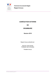 agrégation externe de grammaire - Département des Sciences de l